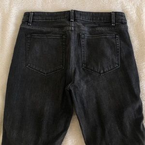 Black washed flare jeans